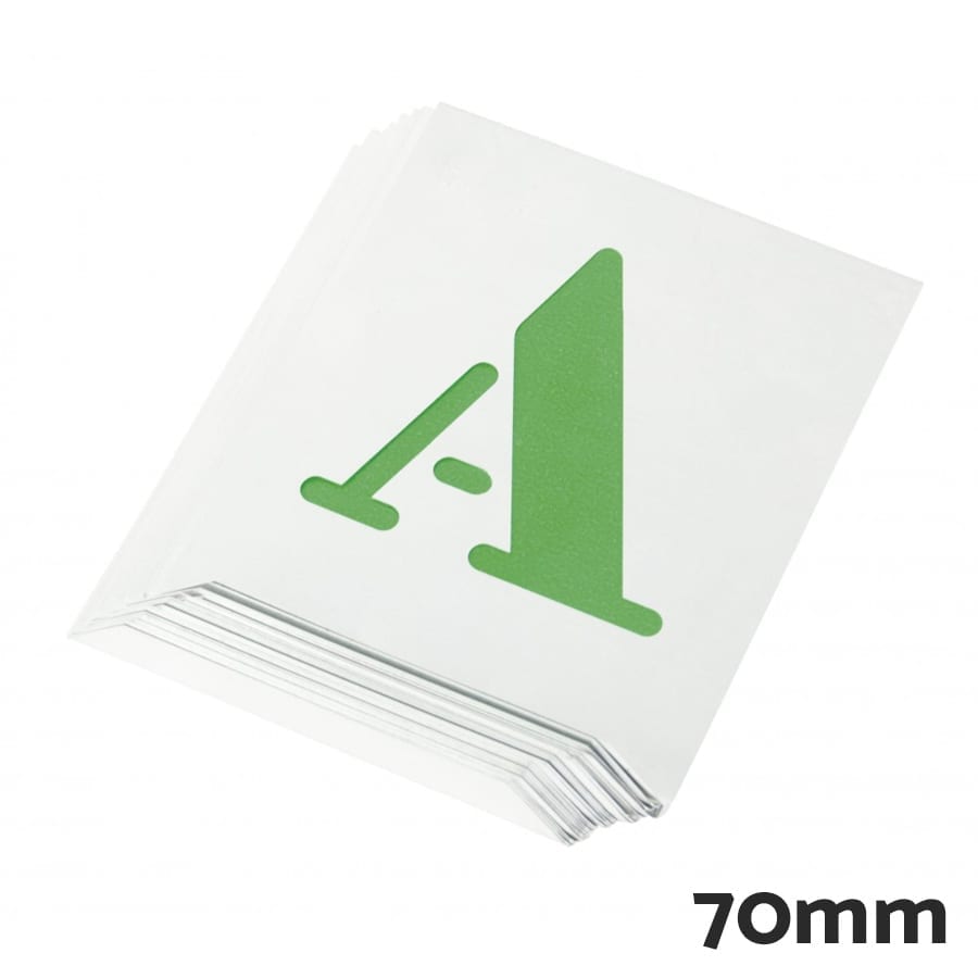 Abecedario para rotulación Pentrilo 26 letras aluminio 70mm