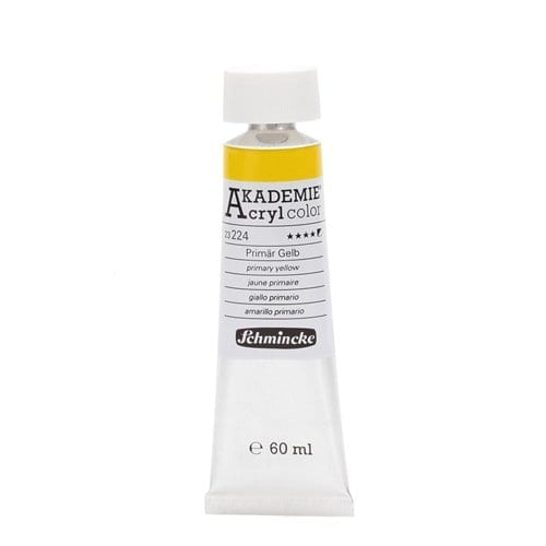 Pintura acrílica en tubo amarillo primario Akademie Acryl de Schmincke