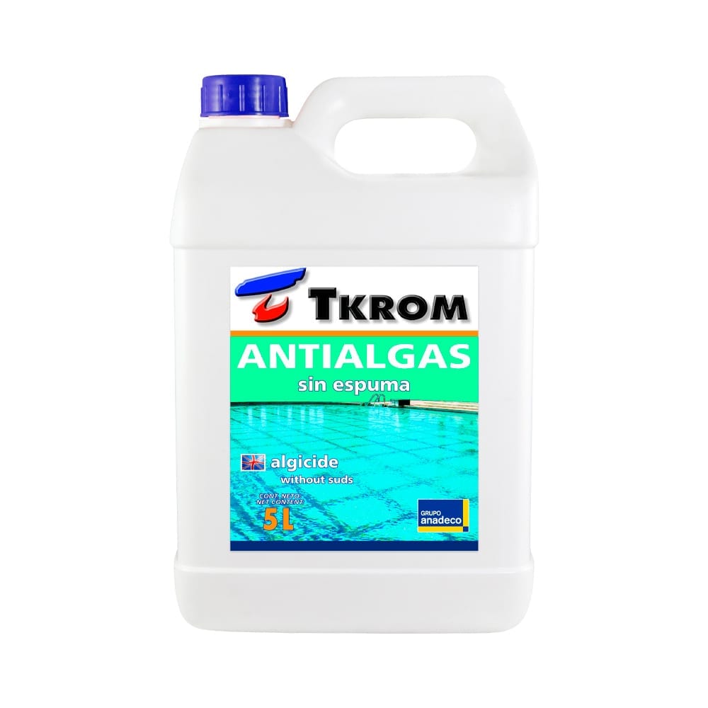 Antialgas de acción rápida para piscinas 5 litros de Tkrom