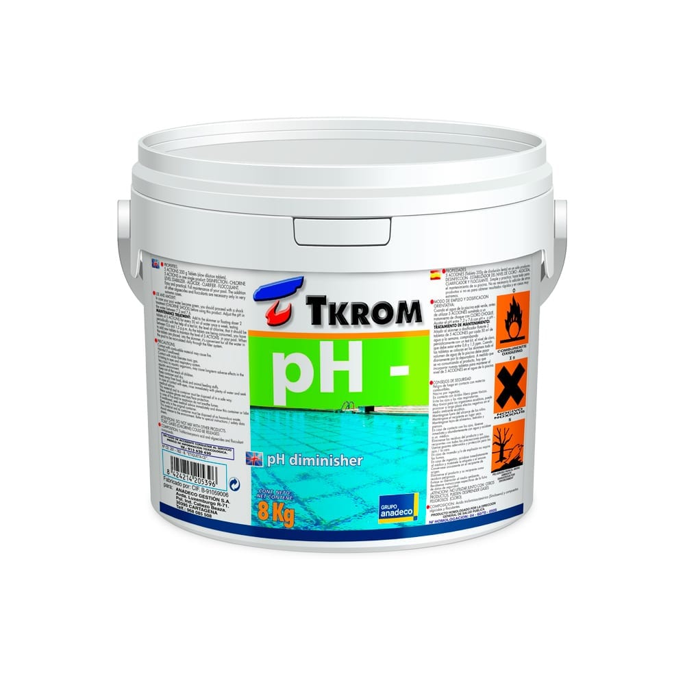 Regulador de PH- para piscinas 8Kg de Tkrom