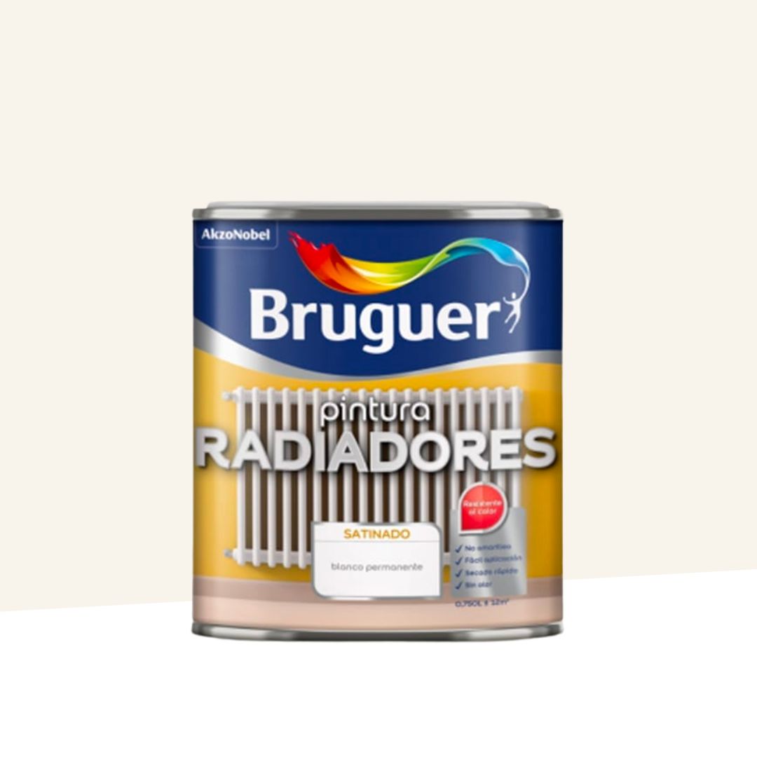 Esmalte para radiadores blanco satinado de Bruguer