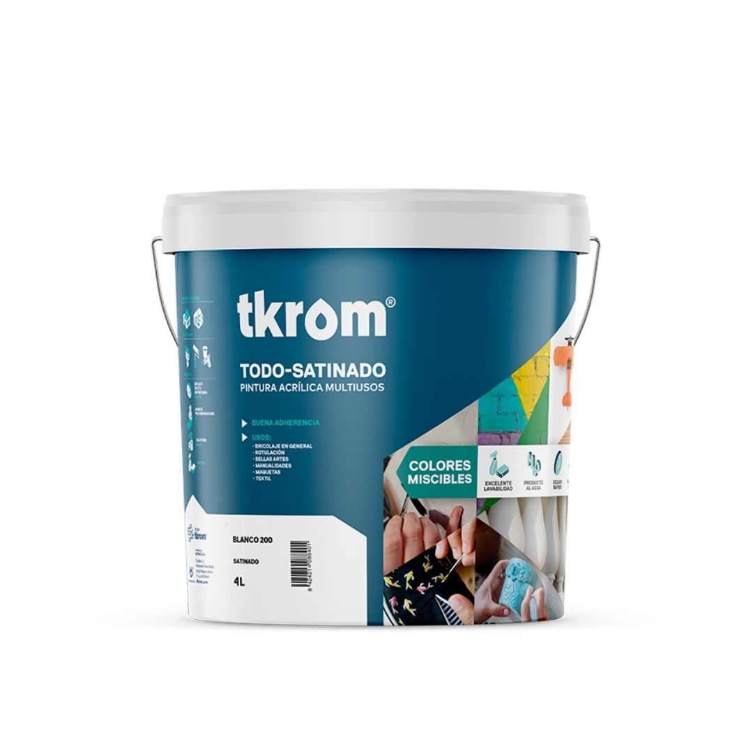 Pintura acrílica multisuperficies Tkrom Todo